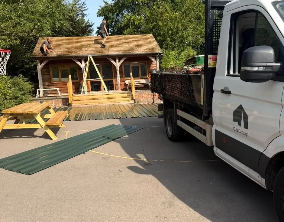 CB Group roofing vehicle